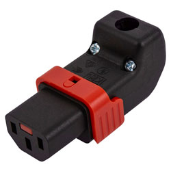 IEC Lock PA130100DBK C13 IEC Lock Up/Down Angle Rewireable Connector