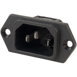 Schurter 6102.4363 C14 Inlet with Solder Tabs | Rapid Online