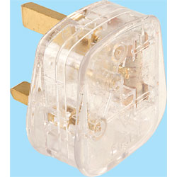 Click PA340TR 13A Transparent Plug Clear