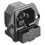 Bulgin Mains Power C14 Connector, 10A 250V AC, Male Socket