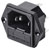 TruComponents 230398 IEC connector C14 Plug, vertical: Pins: 3 10 A