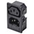 TruComponents 230403 IEC connector C13 Socket,Vertical Plug, Pins: 3 10 A