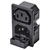 TruComponents 230403 IEC connector C13 Socket,Vertical Plug, Pins: 3 10 A