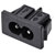 TruComponents 230406 IEC connector C8 Plug, vertical: 2.5 A