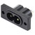 TruComponents 230411 IEC connector Plug, vertical: C8 Pins: 2 2.5 A