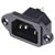 TruComponents 230412 IEC connector C8 Plug, vertical: Pins: 3 10 A