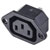 TruComponents 230413 IEC connector C8 Socket,Vertical Pins: 3 10 A