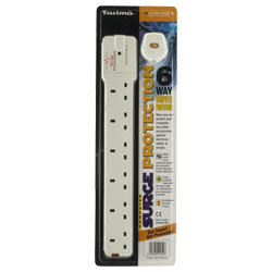 6-Way Surge Protected Socket 2m