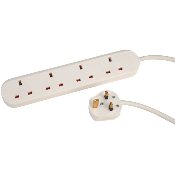 Trupower RB02M04D 4 Way Trailing Socket 2m Lead Rapid Online