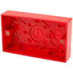 Click WA185 2 Gang 25mm Deep Pattress Box Red