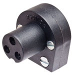 Bulgin 3 Pole Miniature Panel Mount Connector with Right Angle Input, 3A 250V AC