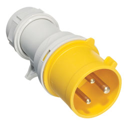 Europa IP163F 110V 2P+E 16A Yellow IP44 Plug 1 - 2.5mm Cross Section