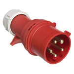 Europa IP165N 415V 3P+N+E 16A Red IP44 Plug 1 - 2.5mm Cross Section