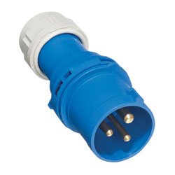 Europa IP323P 230V 2P+E 32A Blue IP44 Plug 2.5 - 6mm Cross Section