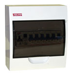 Techna DTECOP08WT 8 Way White Consumer Unit Trans. Lid