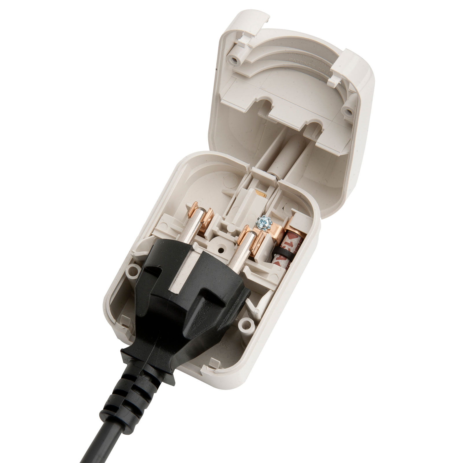 Wh Connection Unit Power Connections SCP3-WH-R-13A White Grounded Schuko Converter 13A ...