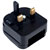 Power Connections ECP-BK-NR-3A Plug Converter Black Non Returnable 3A