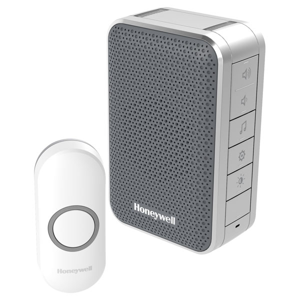 Honeywell DC313NG WF Chime Kit 150m 6 Tunes 84dB LED Silver Grey
