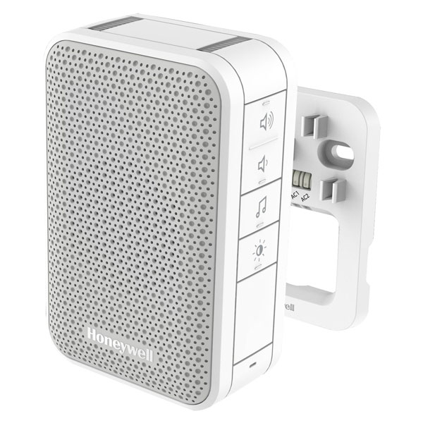 Honeywell DW313S Wired Chime 6 Tunes 84dB LED White Doorbell Rapid Online
