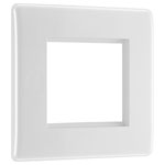 BG 8EMS2 White Nexus Moulded Double Square Front Plate