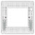 BG 8EMS2 White Nexus Moulded Double Square Front Plate