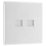 BG 8BTS/2 White Nexus Moulded Double Slave Telephone Socket Screw Type