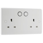 BG 822/HC White Nexus Double Switched 13A Power Socket - Smart Home Control