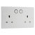 BG 822/HC White Nexus Double Switched 13A Power Socket - Smart Home Control