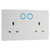BG 822/HC White Nexus Double Switched 13A Power Socket - Smart Home Control