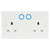 BG 822/HC White Nexus Double Switched 13A Power Socket - Smart Home Control