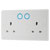 BG 822/HC White Nexus Double Switched 13A Power Socket - Smart Home Control