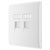 BG 8RJ45/2 White Nexus Moulded Double RJ45 Telephone Socket, IDC Type
