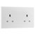 BG 824 White Nexus Moulded Double Unswitched 13A Power Socket