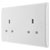 BG 824 White Nexus Moulded Double Unswitched 13A Power Socket
