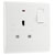 BG 825 White Nexus Moulded Single Switched 13A Power Socket - Power Indicator