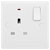 BG 825 White Nexus Moulded Single Switched 13A Power Socket - Power Indicator