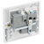BG 825 White Nexus Moulded Single Switched 13A Power Socket - Power Indicator