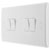BG 844 White Nexus Moulded Quadruple Switch, 20A 16AX 2 Way