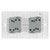 BG 844 White Nexus Moulded Quadruple Switch, 20A 16AX 2 Way
