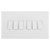 BG 846 White Nexus Moulded Six Gang Switch, 20A 16AX 2 Way