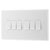 BG 846 White Nexus Moulded Six Gang Switch, 20A 16AX 2 Way