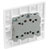 BG 843 White Nexus Moulded Triple Switch, 20A 16AX 2 Way