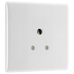 BG 829 White Nexus Moulded Single Round Pin Unswitched 5A Socket