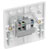 BG 828 White Nexus Moulded Single Round Pin Unswitched 2A Socket