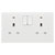 BG 826 White Nexus Moulded Double Switched 13A Power Socket - Power Indicators