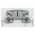 BG 826 White Nexus Moulded Double Switched 13A Power Socket - Power Indicators