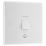 BG 814 White Nexus Moulded Bell Push Switch, 10A 1 Way