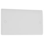 BG 895 White Nexus Moulded 2 Gang Blank Plate