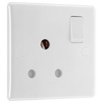 BG 899 White Nexus Moulded Single Round Pin Switched 15A Socket