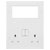 BG 822EM4 White Nexus Moulded Combination Plate Complete Single 13A Socket 4 Mod